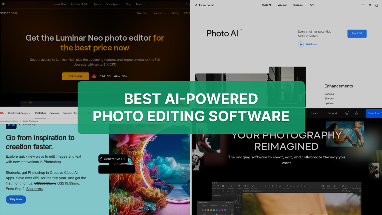 Best AI Powered Photo Editing Softwares