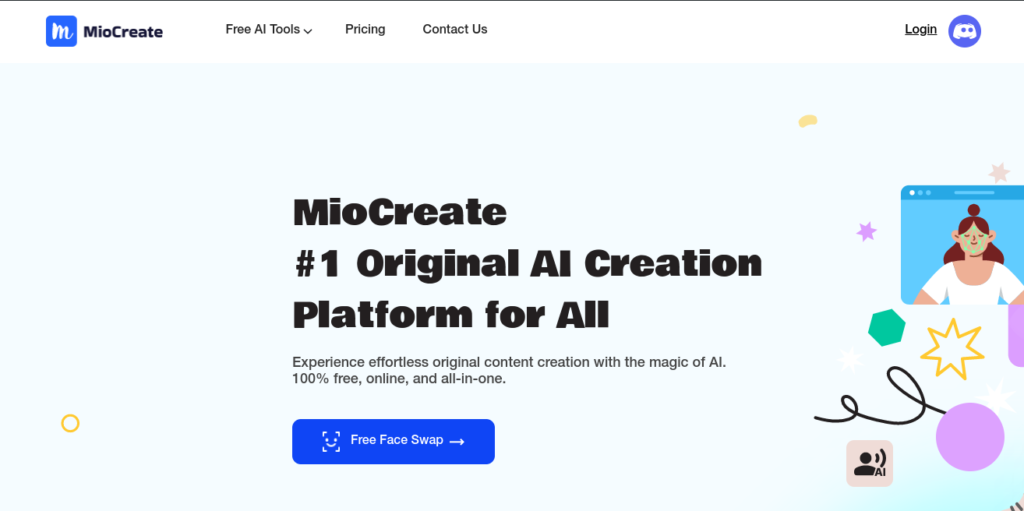 Moicreate home page, on ai and tech guide website