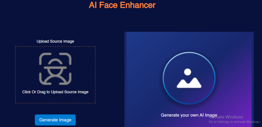 Aiphotocrafft's ai face enhancer